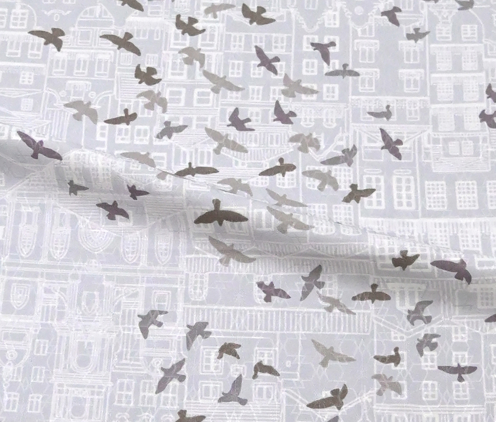 襦袢: 鳥瞰　グレー