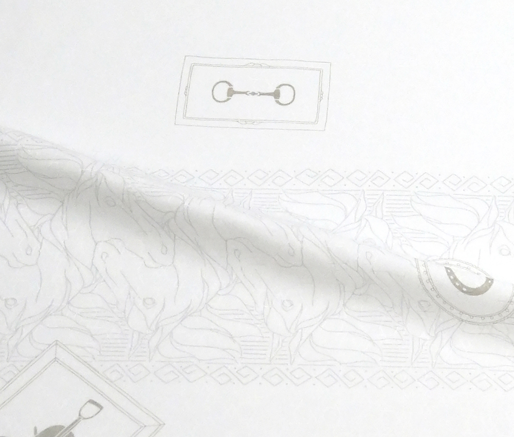 襦袢：馬具 ペールホワイト