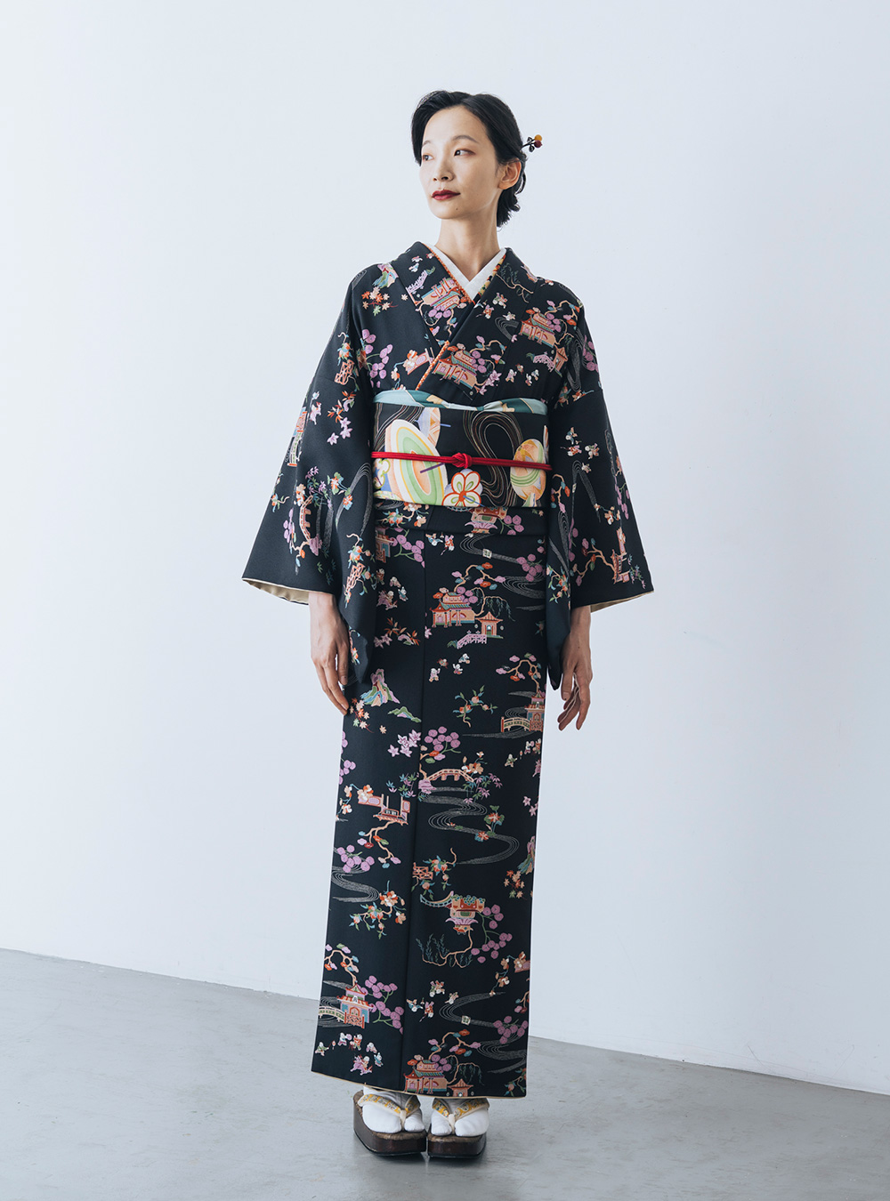 美品【東レシルック】万葉寺井　夏の単衣　縦絽　洗える着物　管理ka1 Amazon | 東レシルック 色無地 夏 絽ちりめん 単衣(ひとえ